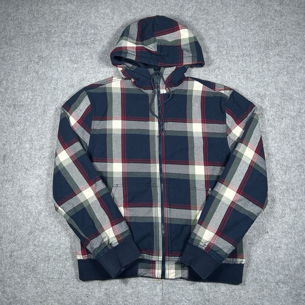 Vintage levis Hooded Jacket Men's Size Large Plaid Reversible Heavyweight canvas